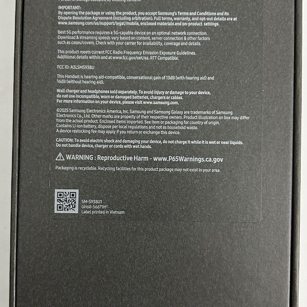 Samsung Galaxy S25 Ultra - Unlocked, 512 GB, Jetblack, 12 GB, SM-S938U1