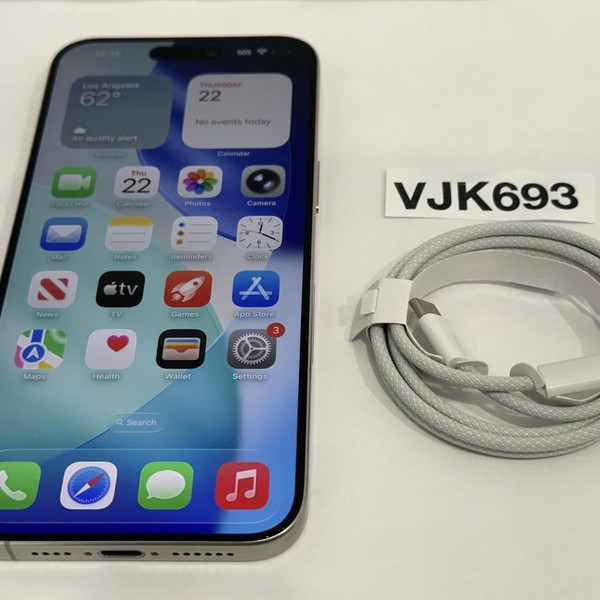 Apple iPhone 15 Pro Max - Unlocked, White, 256 GB, A2849