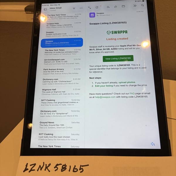 Apple iPad 9th Gen - Wi-Fi, 64 GB, Gray, A2602