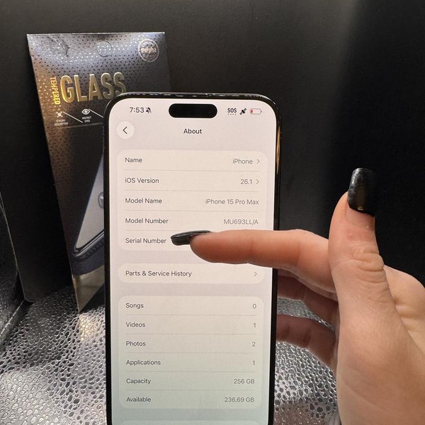 Apple iPhone 15 Pro Max - Unlocked, Blue, 256 GB, A2849