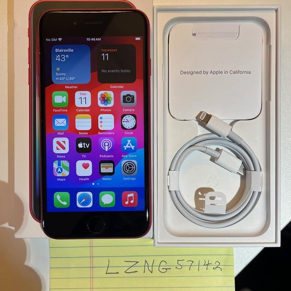 Apple iPhone SE 3rd Gen 2022 - T-Mobile, 256 GB, Red, A2595