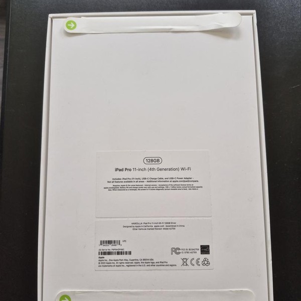 Apple iPad Pro 11 inch 4th Gen 2022 - Wi-Fi, 128 GB, Silver