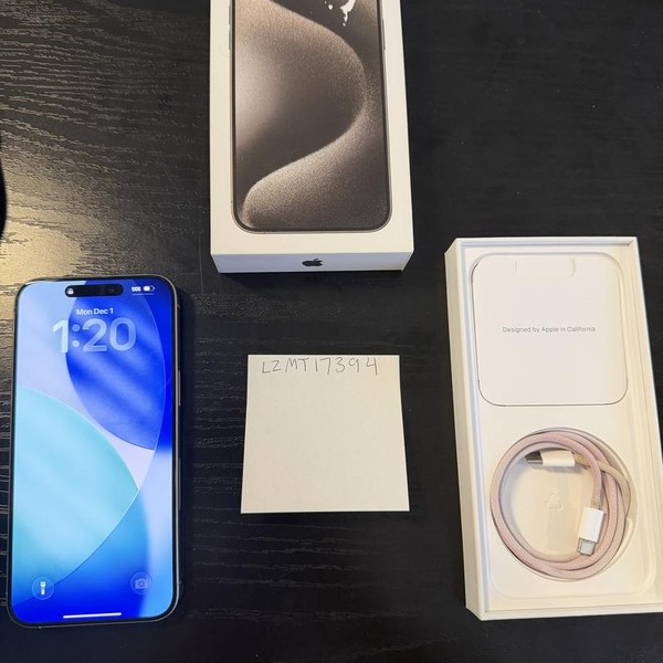 Apple iPhone 15 Pro Max - Unlocked, 256 GB, Natural, A2849