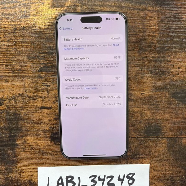 Apple iPhone 15 Pro - Unlocked, 256 GB, Black, A2848