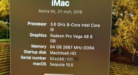 Good
													iMac 2019 27" Retina 5K - I9, 2 TB, 64 GB, photo 5 of 9