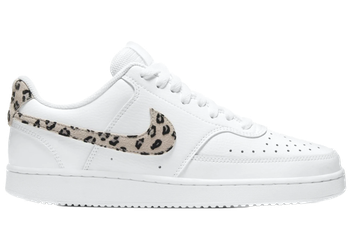 Nike Court Vision Low Leopard Swoosh White (Women's) for sale