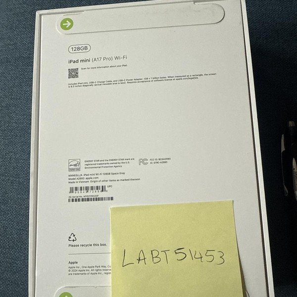 Apple iPad Mini 7th Gen - Wi-Fi, 128 GB, Space Gray, A2993