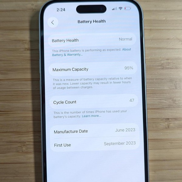 Apple iPhone 15 - Unlocked, 128 GB, Blue, A2846