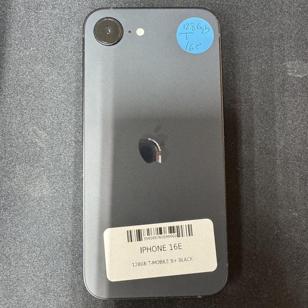 Apple iPhone 16e - T-Mobile, 128 GB, Black, A3212