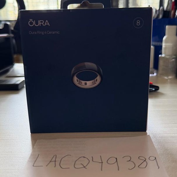 Oura Ring Gen 4 - Midnight, Size 8, Ceramic