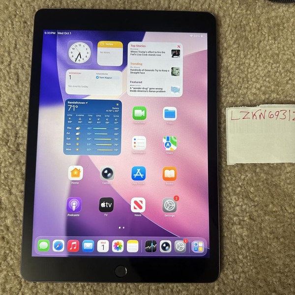 Apple iPad 9th Gen - Unlocked, 64 GB, Gray, A2603