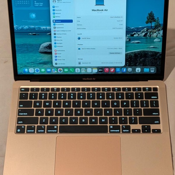 MacBook Air 2020 - 13 inch - 512 GB, Gold, 8 GB, Apple M1