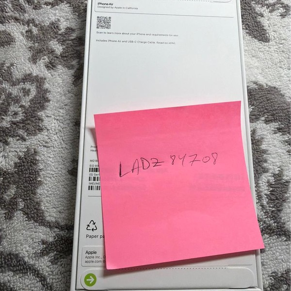 Apple iPhone Air - AT&T, 256 GB, Space Black, A3260