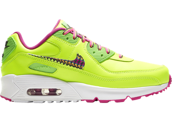 Nike Air Max 90 Leather Volt Fire Pink (GS) for sale