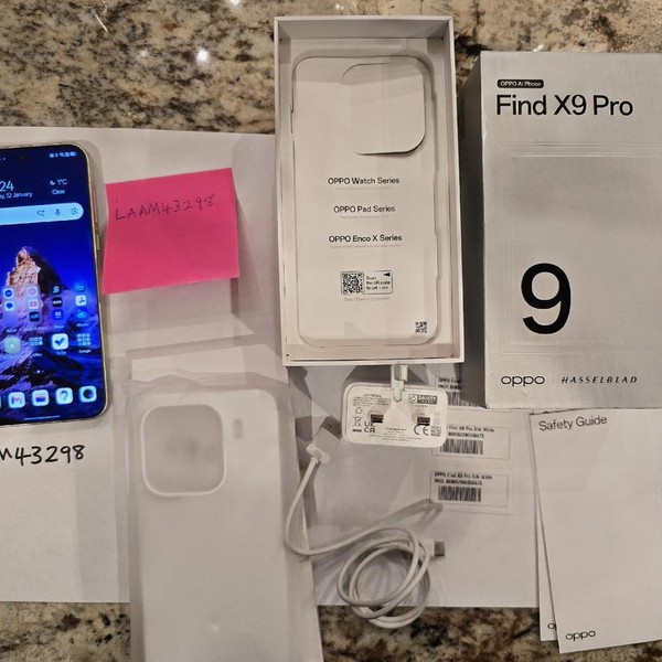 Oppo Find X9 Pro - Unlocked Non-US, 512 GB, Silk White, 16 GB