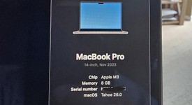 Good
													MacBook Pro Late 2023 (M3) - 14" - Apple M3, Gray, 512 GB, 8 GB, 10-core GPU, photo 4 of 10