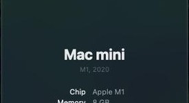 Mint
													Mac mini 2020 - Apple M1, Silver, 256 GB, 8 GB, photo 1 of 7