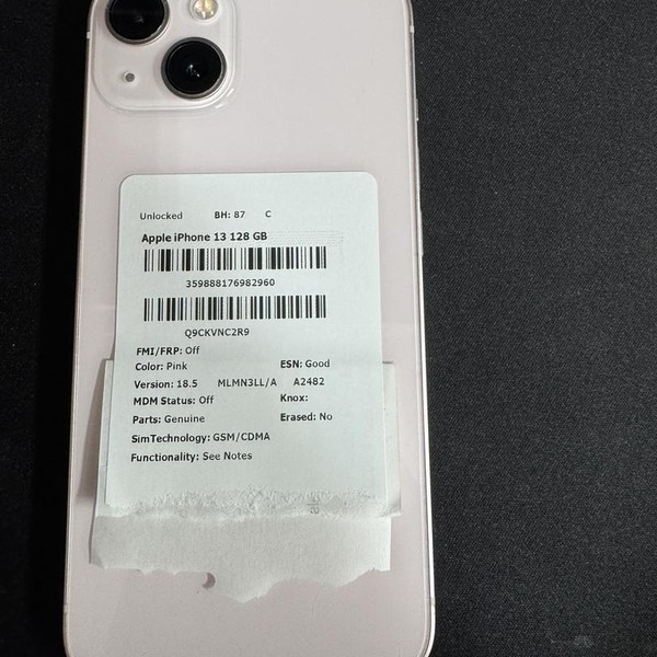 Apple iPhone 13 - Unlocked, 128 GB, Pink, A2482
