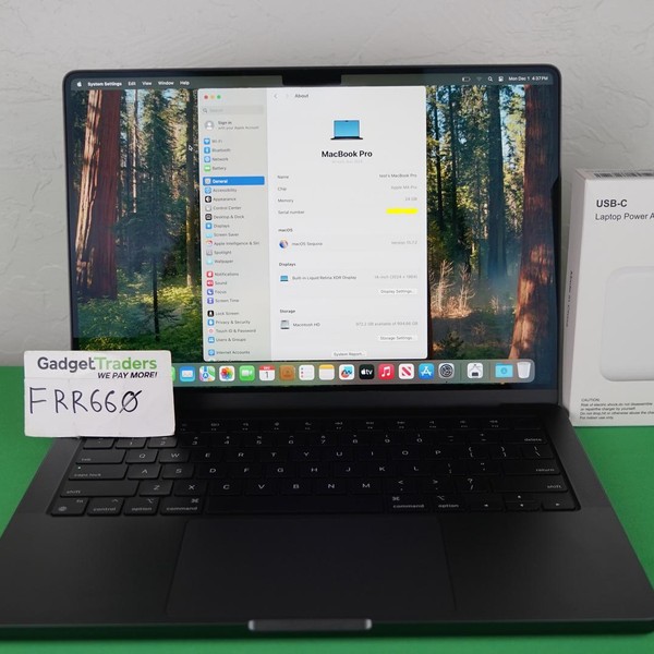 MacBook Pro 2024 - 14 inch - 1 TB, Space Black, 24 GB, Apple M4 Pro 14-core