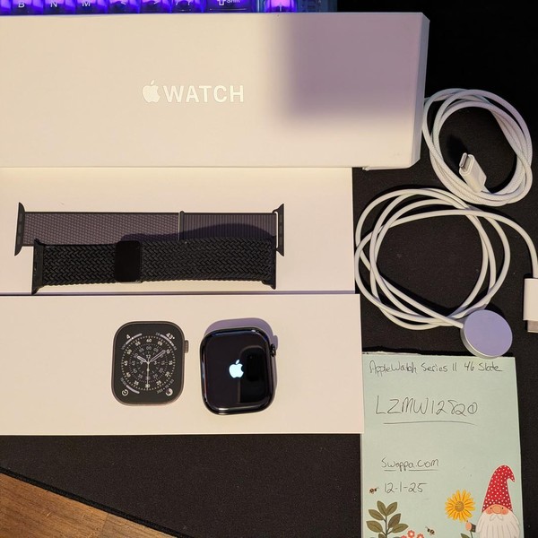 Apple Watch Series 11 46mm - Unlocked, Slate, A3337 - Cellular, Titanium