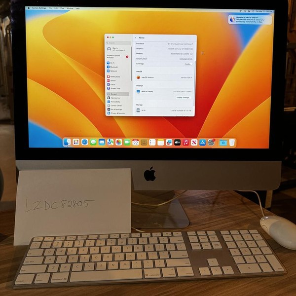 iMac 2013 21.5 inch - 1 TB, 16 GB, Intel Core i7