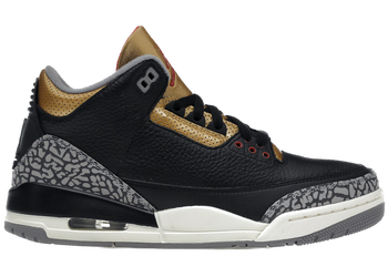 Jordan 3 Retro Black Cement Gold (Women's) for sale