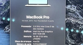 Good
													MacBook Pro 2017 (No Touch Bar) - 13" - I7, Gray, 1 TB, 16 GB, photo 5 of 18
