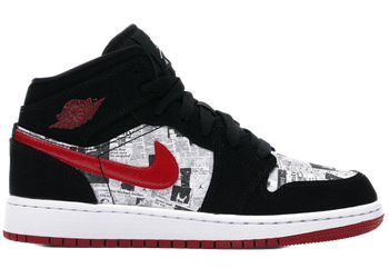 Jordan 1 Mid Newspaper Air Times (GS) for sale