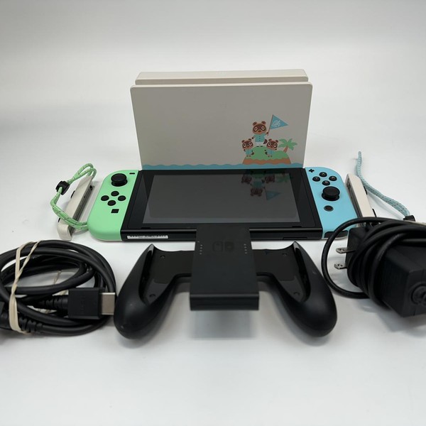 Nintendo Switch - 32 GB, Green & Blue, Animal Crossing: New Horizons