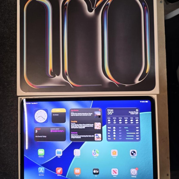 Apple iPad Pro 13 inch (M5) 2025 - Unlocked, 256 GB, Space Black, Apple M5 9-Core, A3361, Standard Glass