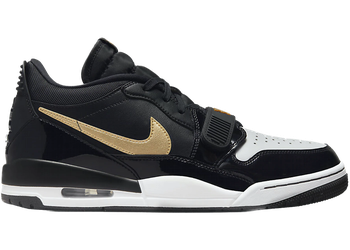 Jordan Legacy 312 Low Black Metallic Gold for sale