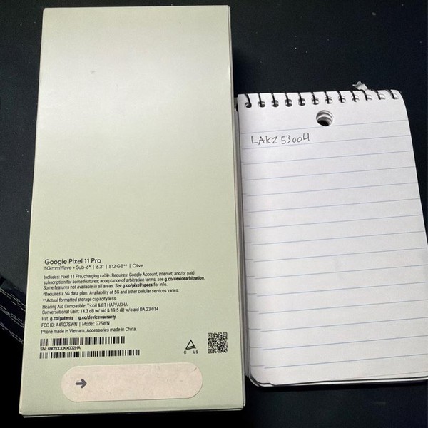 Google Pixel 11 Pro - Unlocked, 512 GB, Olive, 16 GB, G7SWN