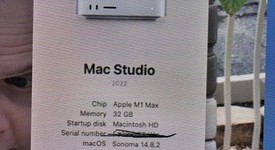 Good
													Mac Studio 2022 - Apple M1 Max, 2 TB, 32 GB, 24 Core GPU, photo 3 of 12