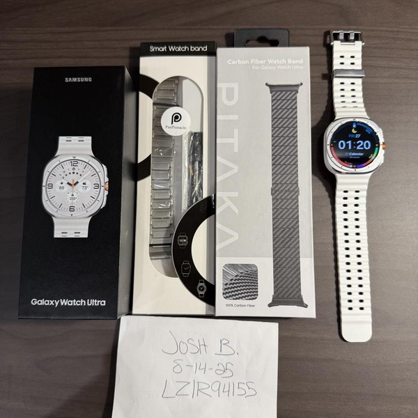 Samsung Galaxy Watch Ultra (2025) - Unlocked, Titanium White, SM-L705, 47mm