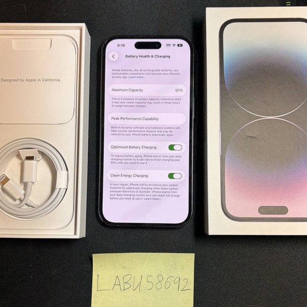 Apple iPhone 14 Pro - Unlocked, 256 GB, Purple, A2650
