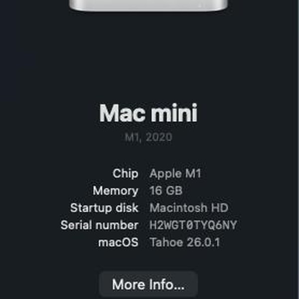 Mac mini 2020 - Apple M1, Silver, 256 GB, 16 GB