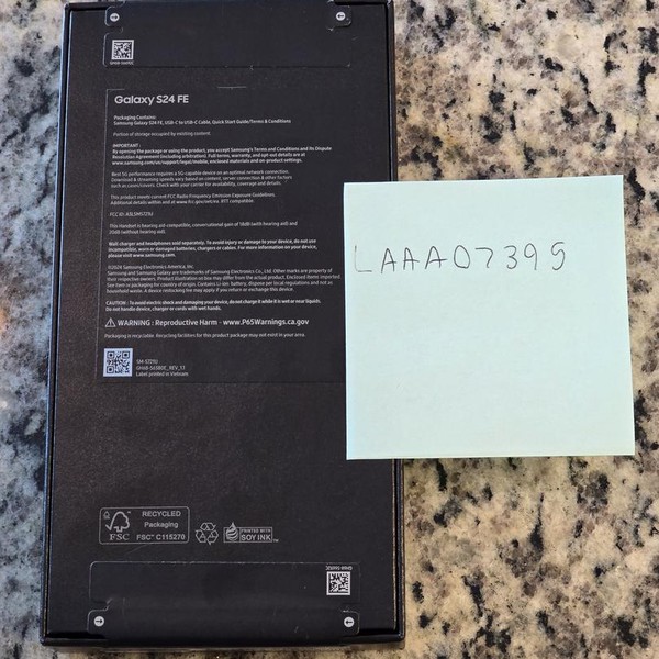 Samsung Galaxy S24 FE - Verizon, Graphite, 128 GB, SM-S721U