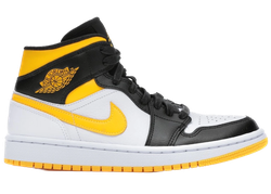 Jordan 1 Mid Laser Orange Black (Women's) for sale