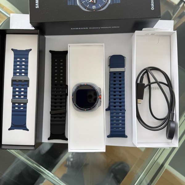 Samsung Galaxy Watch Ultra (2025) - Unlocked, Titanium Blue, SM-L705, 47mm