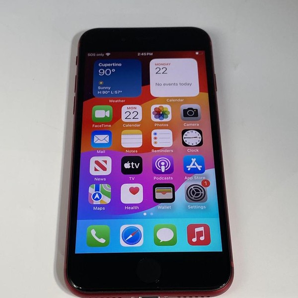 Apple iPhone SE 3rd Gen 2022 - Unlocked, 64 GB, Red, A2595