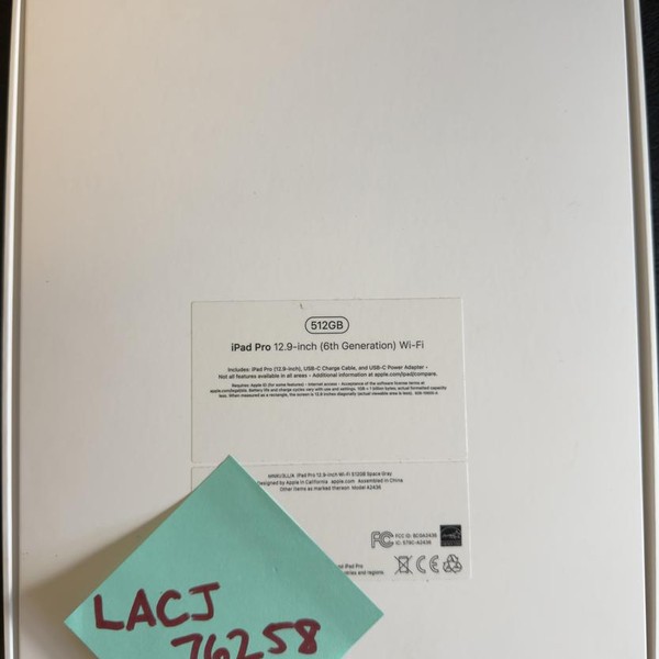 Apple iPad Pro 12.9 inch 6th Gen 2022 - Wi-Fi, 512 GB, Gray