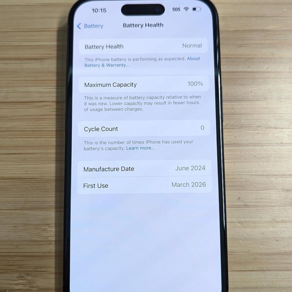 Apple iPhone 15 - Unlocked, 128 GB, Black, A2846