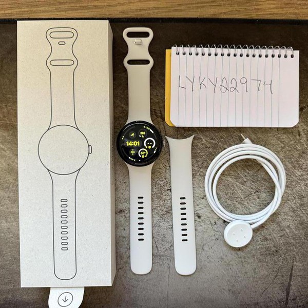 Google Pixel Watch 3 - Unlocked, Silver, 45mm, LTE