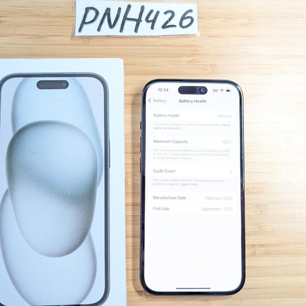 Apple iPhone 15 - AT&T, 128 GB, Black, A2846