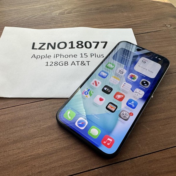 Apple iPhone 15 Plus - AT&T, 128 GB, Black, A2847