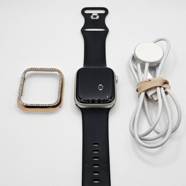 Apple Watch Series 7 45mm - Unlocked, Starlight, A2477 - Cellular, Aluminum