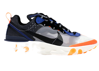 Nike React Element 87 Thunder Blue/Total Orange for sale