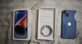 Mint
													Apple iPhone 14 - Unlocked, Blue, 128 GB, A2649, photo 1 of 6