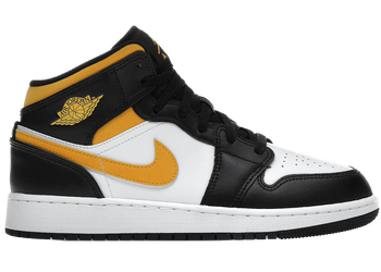 Jordan 1 Mid White Pollen Black (GS) for sale