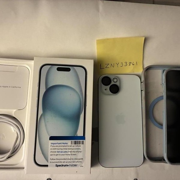 Apple iPhone 15 - Unlocked, 128 GB, Blue, A2846